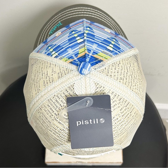 Pistil Blue Orange Gray Mckinley Mountains Mesh Snap Back Womens Trucker Cap O/S - Picture 7 of 11